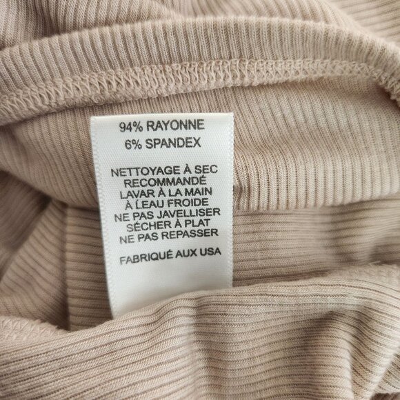 NWT REVOLVE Michael Lauren Tan Cream Long Sleeve Henley Dress Size Large - Picture 10 of 15